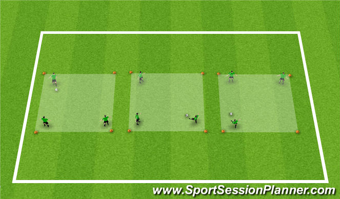 Football/Soccer Session Plan Drill (Colour): Activity 2: Pass and Move