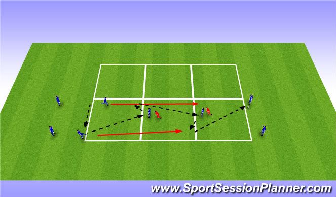 Football/Soccer Session Plan Drill (Colour): Passing Practice