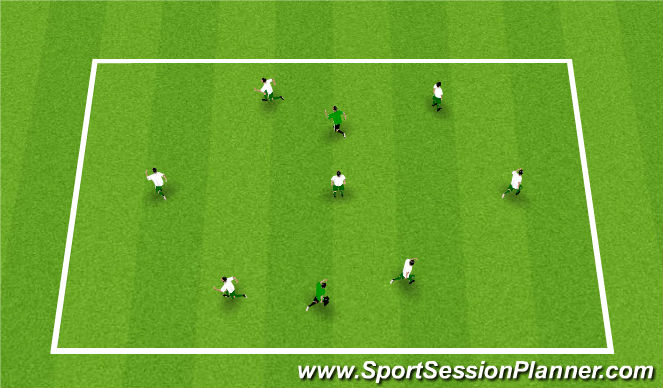 Football/Soccer Session Plan Drill (Colour): Warm-up: Large tag game