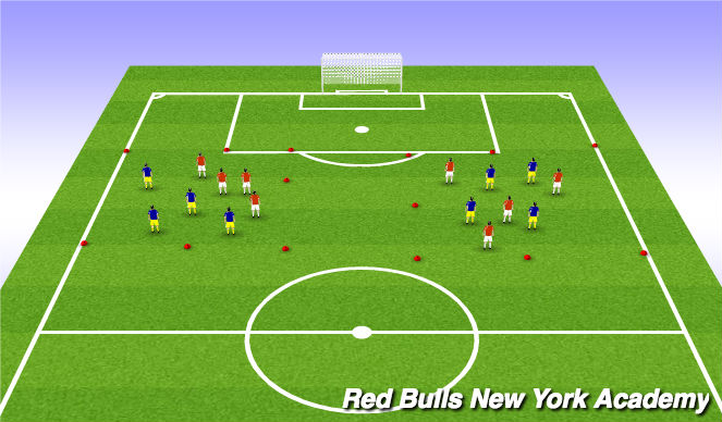 Football/Soccer Session Plan Drill (Colour): Warm up