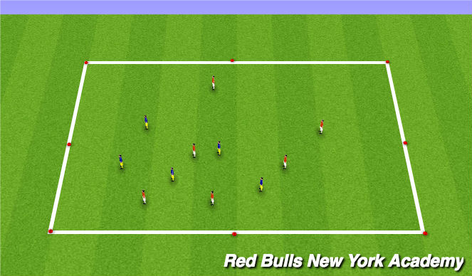 Football/Soccer Session Plan Drill (Colour): Warm up