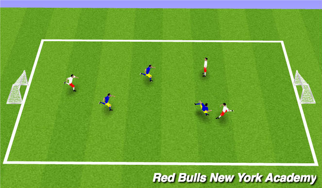 Football/Soccer Session Plan Drill (Colour): 3 v 3