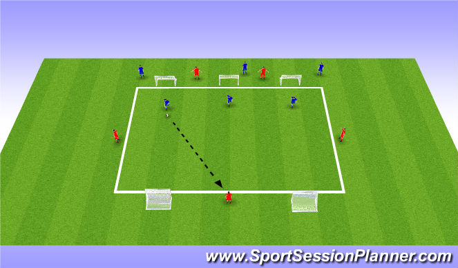 Football/Soccer Session Plan Drill (Colour): WARM UP