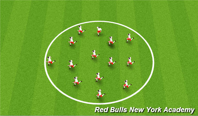 Football/Soccer Session Plan Drill (Colour): Warm Up