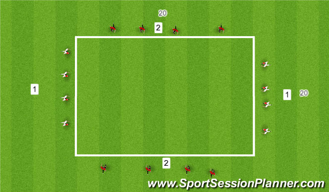 Football/Soccer Session Plan Drill (Colour): Across the Pond