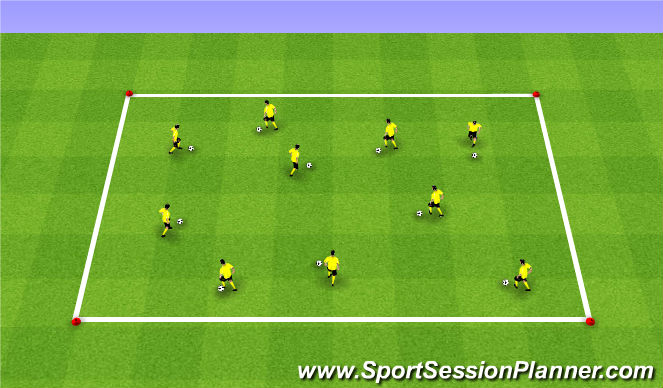 Football/Soccer Session Plan Drill (Colour): Warm-up: - Ball Comfort