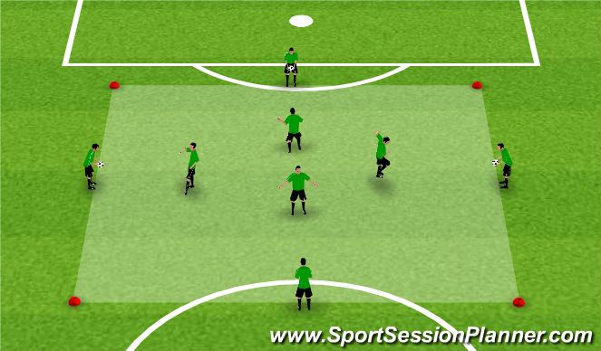 Football/Soccer Session Plan Drill (Colour): Warm-Up