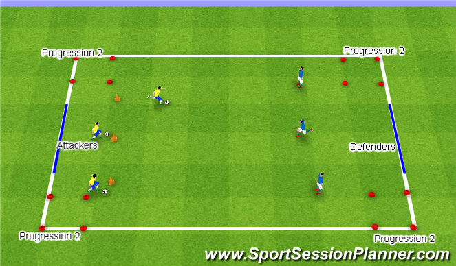Football/Soccer Session Plan Drill (Colour): Adapted Game