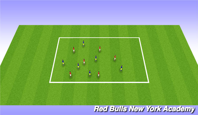 Football/Soccer Session Plan Drill (Colour): Warm up