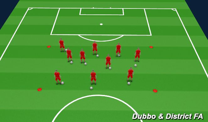 Football/Soccer Session Plan Drill (Colour): Juggling