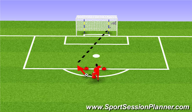 Football/Soccer Session Plan Drill (Colour): Practice 1