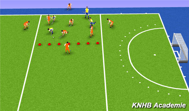Hockey Session Plan Drill (Colour): Warming-up
