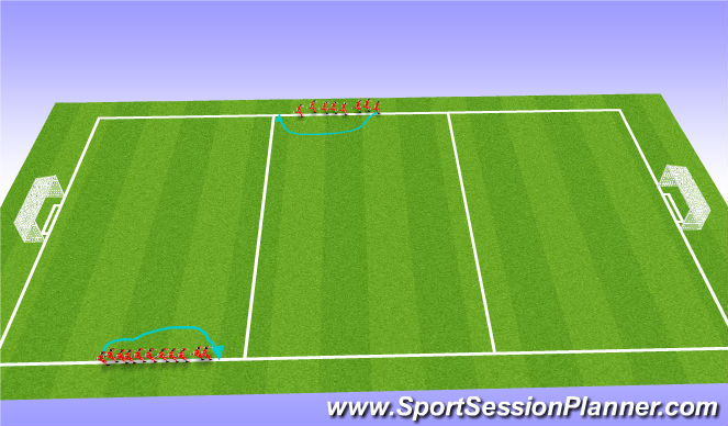Football/Soccer Session Plan Drill (Colour): Indian Run