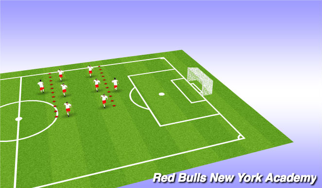 Football/Soccer Session Plan Drill (Colour): Juggling/SAQ