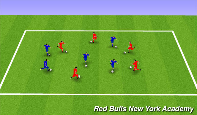 Fútbol Ejercicio del Plan de Sesiones (Color): Technical Warm up