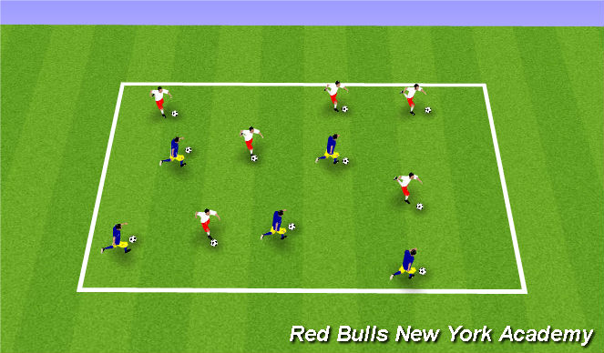 Football/Soccer Session Plan Drill (Colour): Warm Up