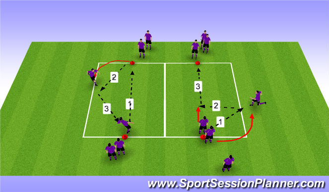 Football/Soccer Session Plan Drill (Colour): Warm up