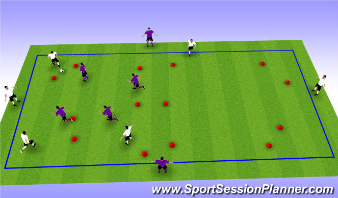 Football/Soccer Session Plan Drill (Colour): Game related