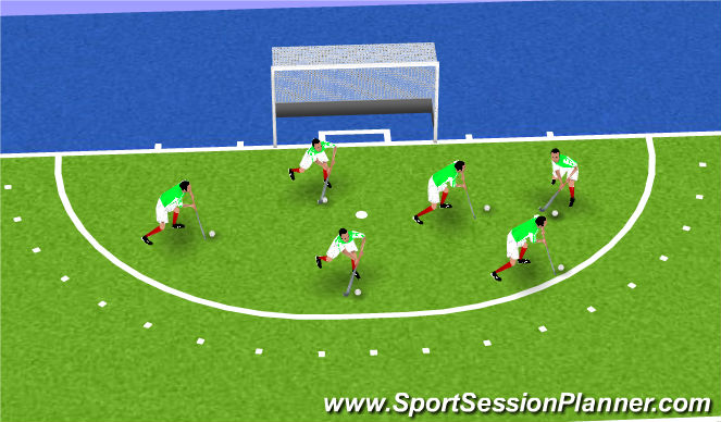 Hockey Session Plan Drill (Colour): King/Queen of the D!