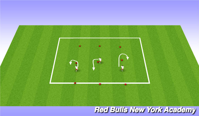 Football/Soccer Session Plan Drill (Colour): Warm up