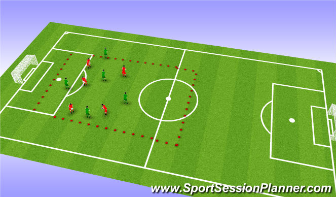 Football/Soccer Session Plan Drill (Colour): Technical/Warmup