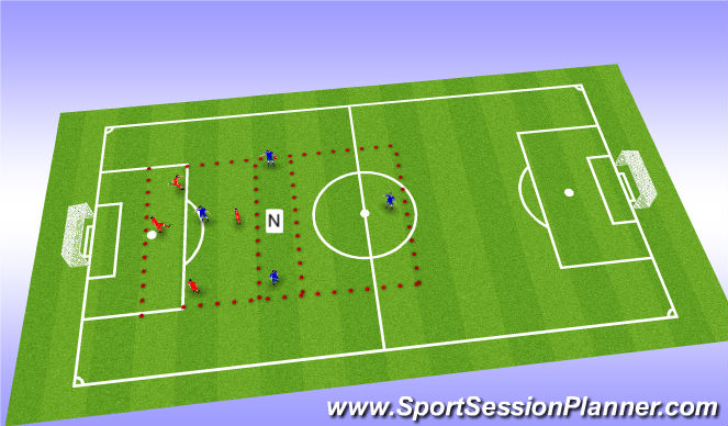 Football/Soccer Session Plan Drill (Colour): Tactical Application