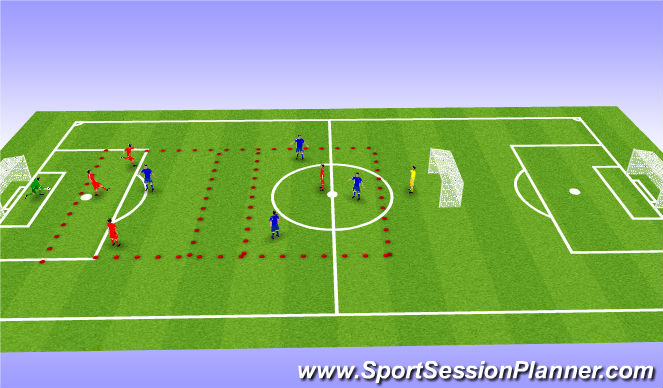 Football/Soccer Session Plan Drill (Colour): Game Like