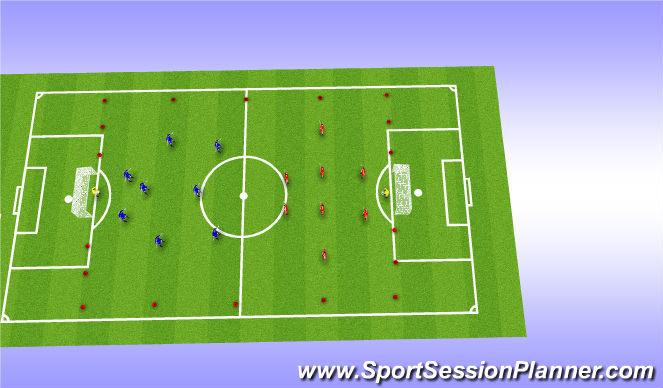 Football/Soccer Session Plan Drill (Colour): SSG