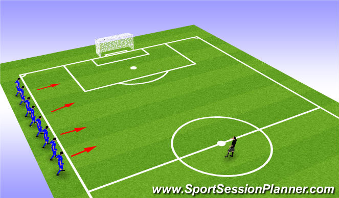 Football/Soccer Session Plan Drill (Colour): Cool Down