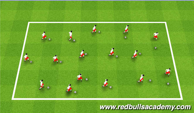 Football/Soccer Session Plan Drill (Colour): Warm-Up (ball mastery)