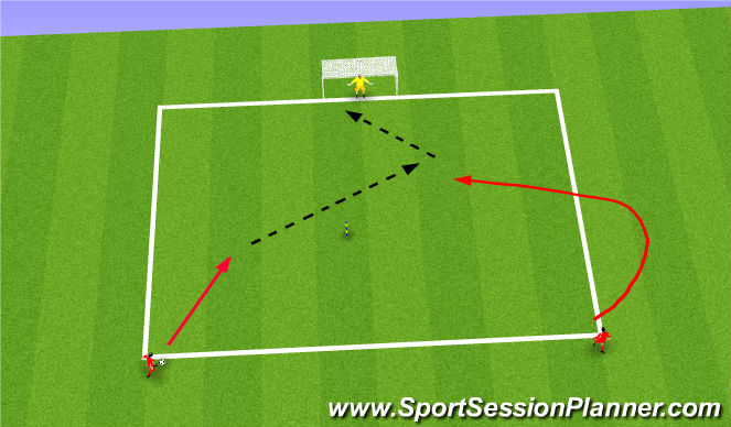 Football/Soccer Session Plan Drill (Colour): Diagonal Run