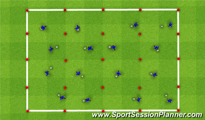 Football/Soccer Session Plan Drill (Colour): 1