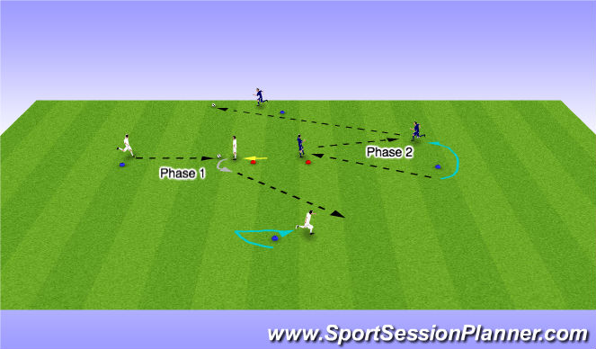 Football/Soccer Session Plan Drill (Colour): Diamond Passing