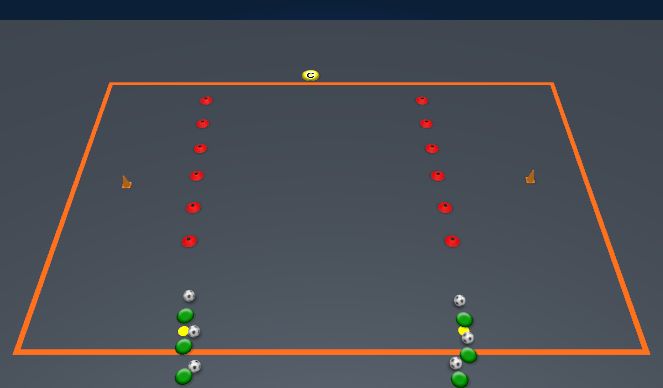 Football/Soccer Session Plan Drill (Colour): Dribbling