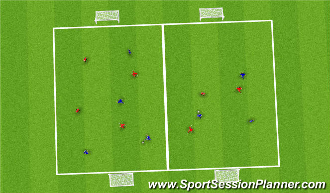 Football/Soccer Session Plan Drill (Colour): SSG