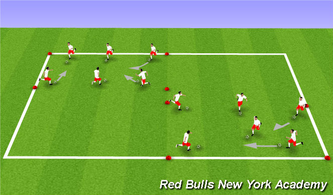 Football/Soccer Session Plan Drill (Colour): Knockout