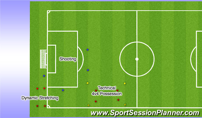 Football/Soccer Session Plan Drill (Colour): Field Set up