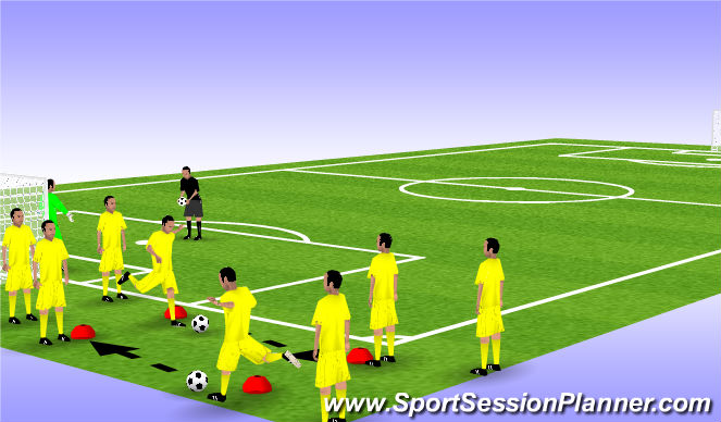 Football/Soccer Session Plan Drill (Colour): 2. Passing Pattern