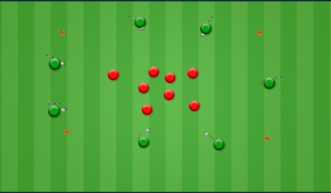 Football/Soccer Session Plan Drill (Colour): Warm Up