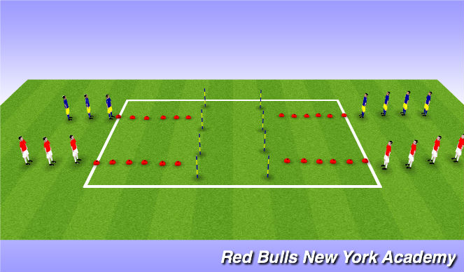 Football/Soccer Session Plan Drill (Colour): Dynamic Stretching
