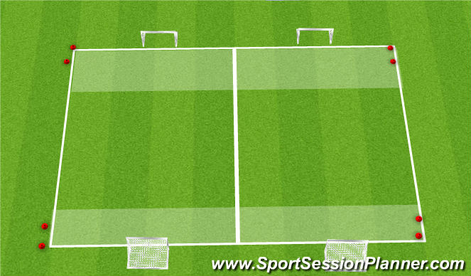 Football/Soccer Session Plan Drill (Colour): Scrimmage: