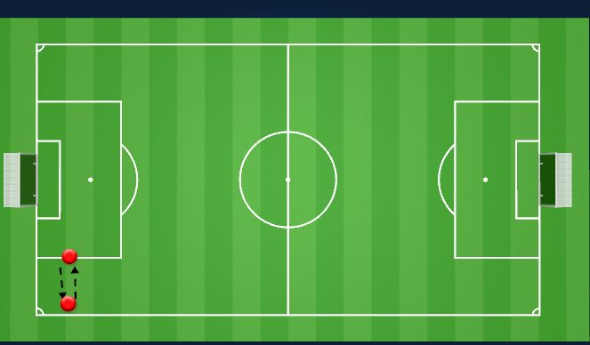 Football/Soccer Session Plan Drill (Colour): Passing in pairs (weak foot)