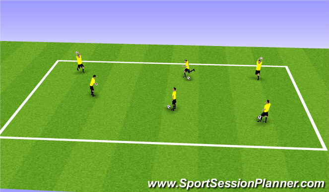 Fútbol Ejercicio del Plan de Sesiones (Color): Warm up