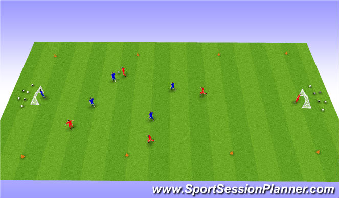 Fútbol Ejercicio del Plan de Sesiones (Color): SSG