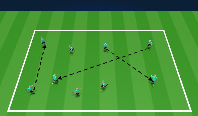 Football/Soccer Session Plan Drill (Colour): Passing and Moving Warm Up