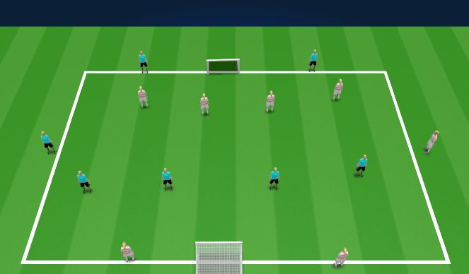 Football/Soccer Session Plan Drill (Colour): Breaking Lines SSG