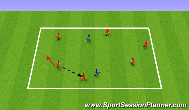 Football/Soccer Session Plan Drill (Colour): Warm Up