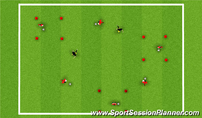 Football/Soccer Session Plan Drill (Colour): Shark Attack