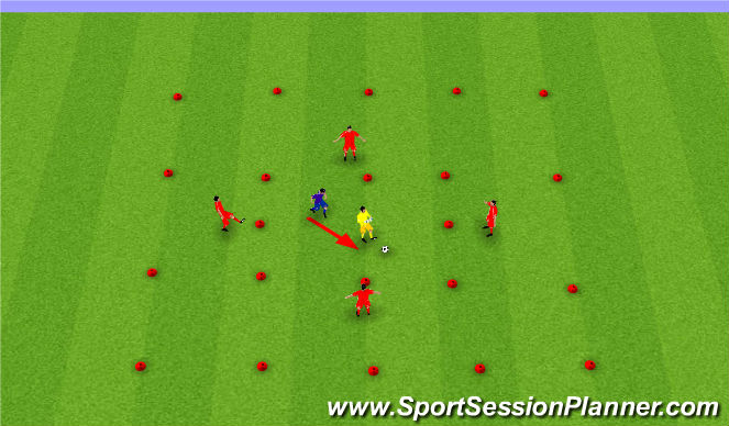 Football/Soccer Session Plan Drill (Colour): Drill