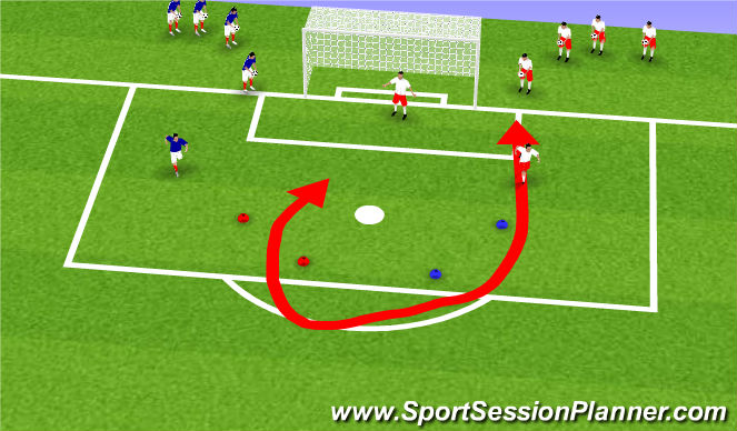 Football/Soccer Session Plan Drill (Colour): Heading/volley Game